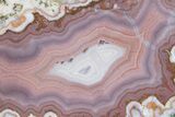 Polished Pink/Purple Banded Agate - Kerrouchen, Morocco #372657-1